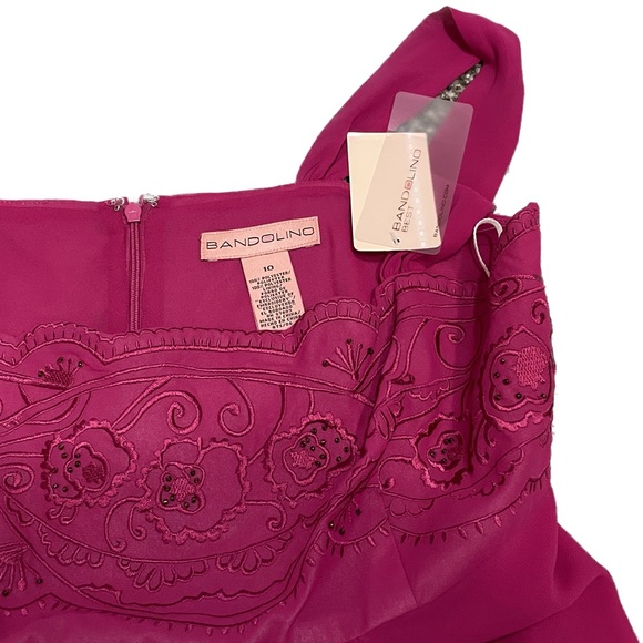 NWT Bandolino Magenta Pink Lotus Floral Bust Dress - Picture 5 of 5